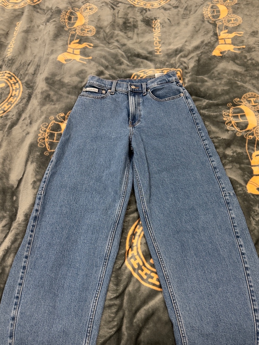 Calvin Klein Jeans Dark Blue High-Rise Boyfriend Jeans
